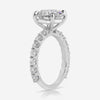 Destiny 3.5 Carat Round Moissanite Engagement Ring w/ Hidden Halo Lab Diamond Melee - TOVAA
