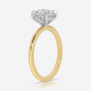 Danielle 4-Prong (2ct) Round Moissanite Engagement Ring - TOVAA