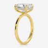 Olivia 5.4 Carat Oval Moissanite Engagement Ring w/ Hidden Halo & 14k Yellow Gold band - TOVAA