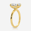 Olivia 4.7 Carat Flush Solitaire Moissanite Engagement Ring w/ 14k Yellow Gold Band - TOVAA