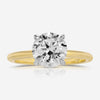 Danielle 2ct Round Moissanite Engagement Ring w/ 4-Prong 14k White &amp; Yellow Gold Band - TOVAA