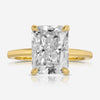Kate 4.8ct Radiant Moissanite Solitaire Engagement Ring w/ 14k Yellow Gold Band (Size 6) - TOVAA