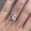 Olivia FLUSH (2.9ct) Oval Moissanite Engagement Ring