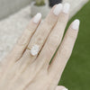 Olivia Moissanite Oval Engagement Ring w/ Hidden Halo - TOVAA