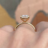 Kate Emerald Flush 4ct Moissanite Engagement Ring W/ 14k Yellow Gold Setting  Side View