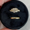 Claire Moissanite Cluster Ring w/ 14k Gold Setting - TOVAA