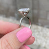 Danielle 4.5ct Round Moissanite Engagement Ring w/ 14k White Gold Band - TOVAA