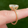 Olivia 4.7ct Oval Moissanite Engagement Ring w/ 14k Yellow Gold Band - TOVAA