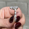 Aubrey 5.2ct Pear Moissanite Engagement Ring w/ Cathedral Band & Marquise Stones - TOVAA