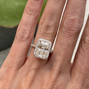 Reese 5.2ct Radiant Moissanite Engagement Ring w/ 14k White Gold Setting