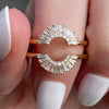 Claudia Lab Diamond Ring Guard w/ Baguettes & Round Brilliand Stones - TOVAA