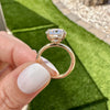 Danielle 4-Prong Solitaire Round Moissanite Engagement Ring w/ 14K Yellow Gold Setting - TOVAA