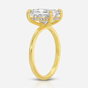 Kate Flush (3.55ct) Radiant Moissanite Engagement Ring