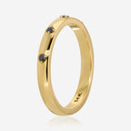 Luna Full Eternity Band w/ 1.5mm Black Moissanite Stones - TOVAA