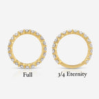 Bree  Moissanite Eternity Band Full & 3/4 Eternity Comparison - TOVAA