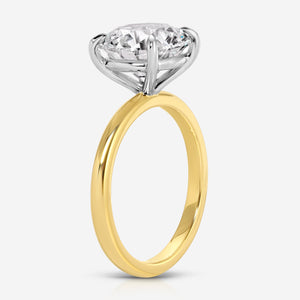 Danielle Engagement Ring w/ 3.61 carat Lab Diamond set in Elegant 14k Gold Prongs - TOVAA