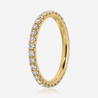 Jesse Pavé 14k Solid Gold Full Eternity Band w/ Pavé Stones - TOVAA