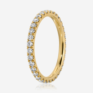 Jesse Pavé 14k Solid Gold Full Eternity Band w/ Pavé Stones - TOVAA