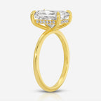 Kate Radiant Moissanite Engagement RIng w/ 14k Yellow Gold Band - TOVAA