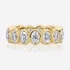 Beau Oval Eternity Band w/ 3.5mm Oval Moissanite Stones (Large  / Size 6)- TOVAA