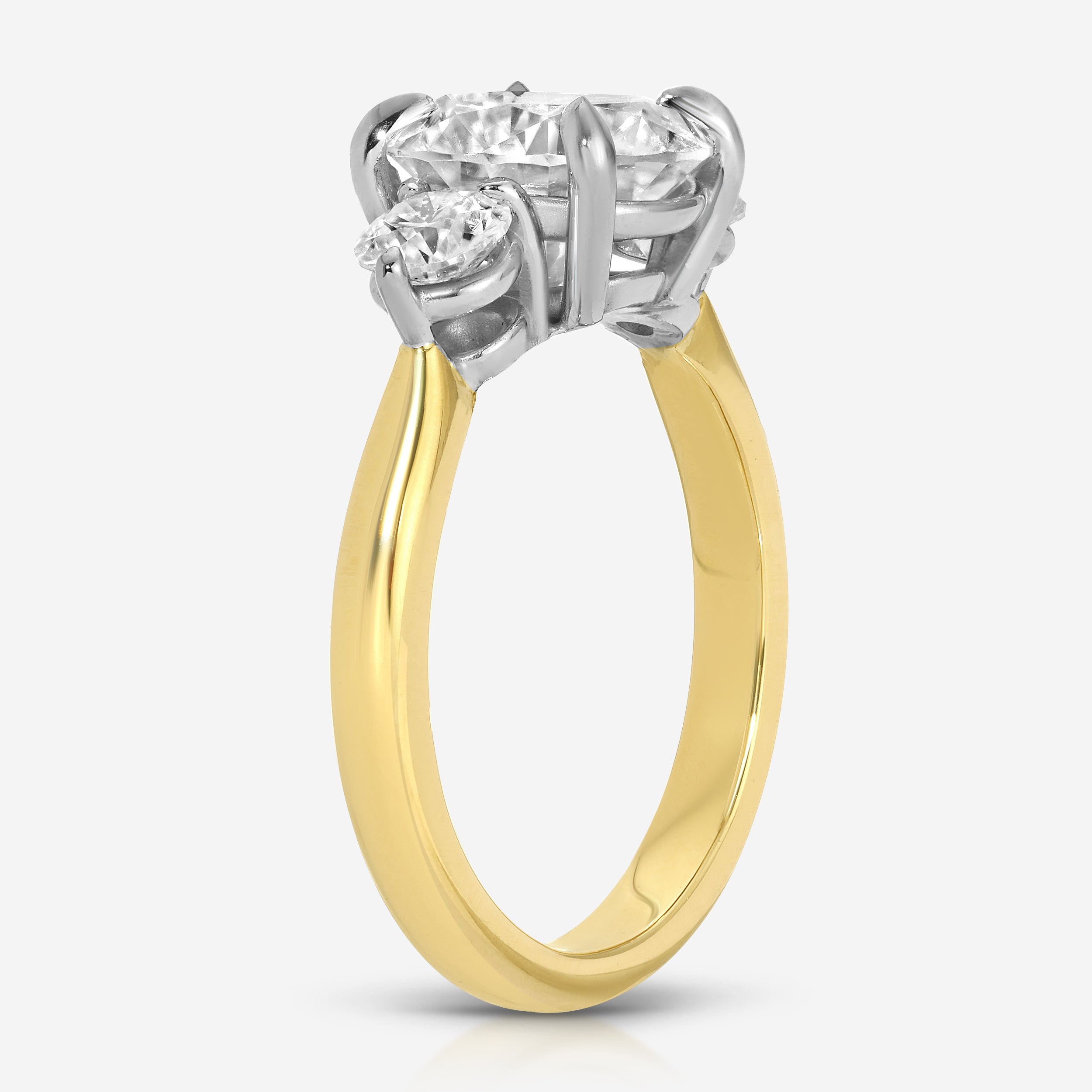 Trinity 3.5 Carat Moissanite 3-Stone Engagement Ring - TOVAA