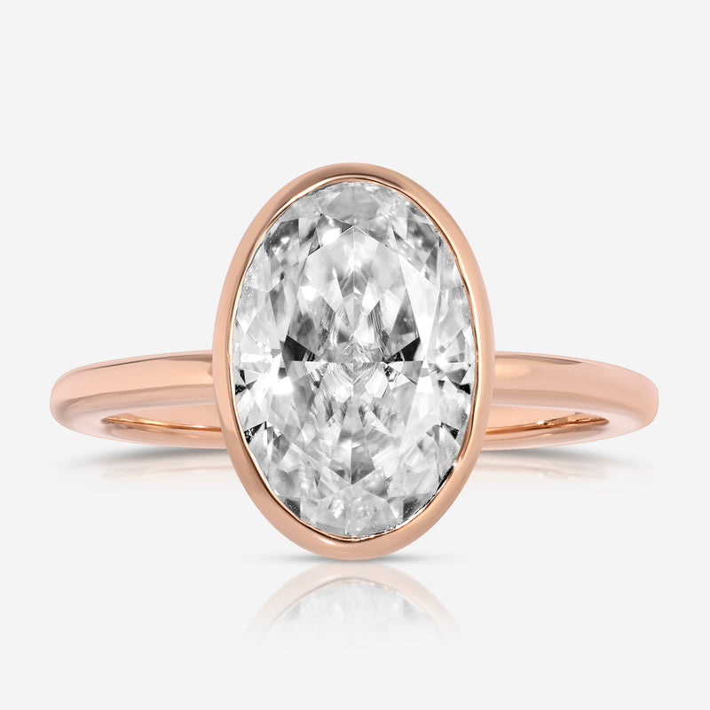 Bella (4.7ct) Oval Moissanite Engagement Ring
