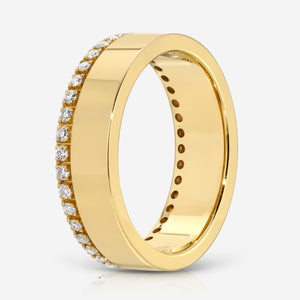 Faith 3/4ct Full Eternity Band w/ Oval Moissanite Stones in Solid 14k Gold - TOVAA