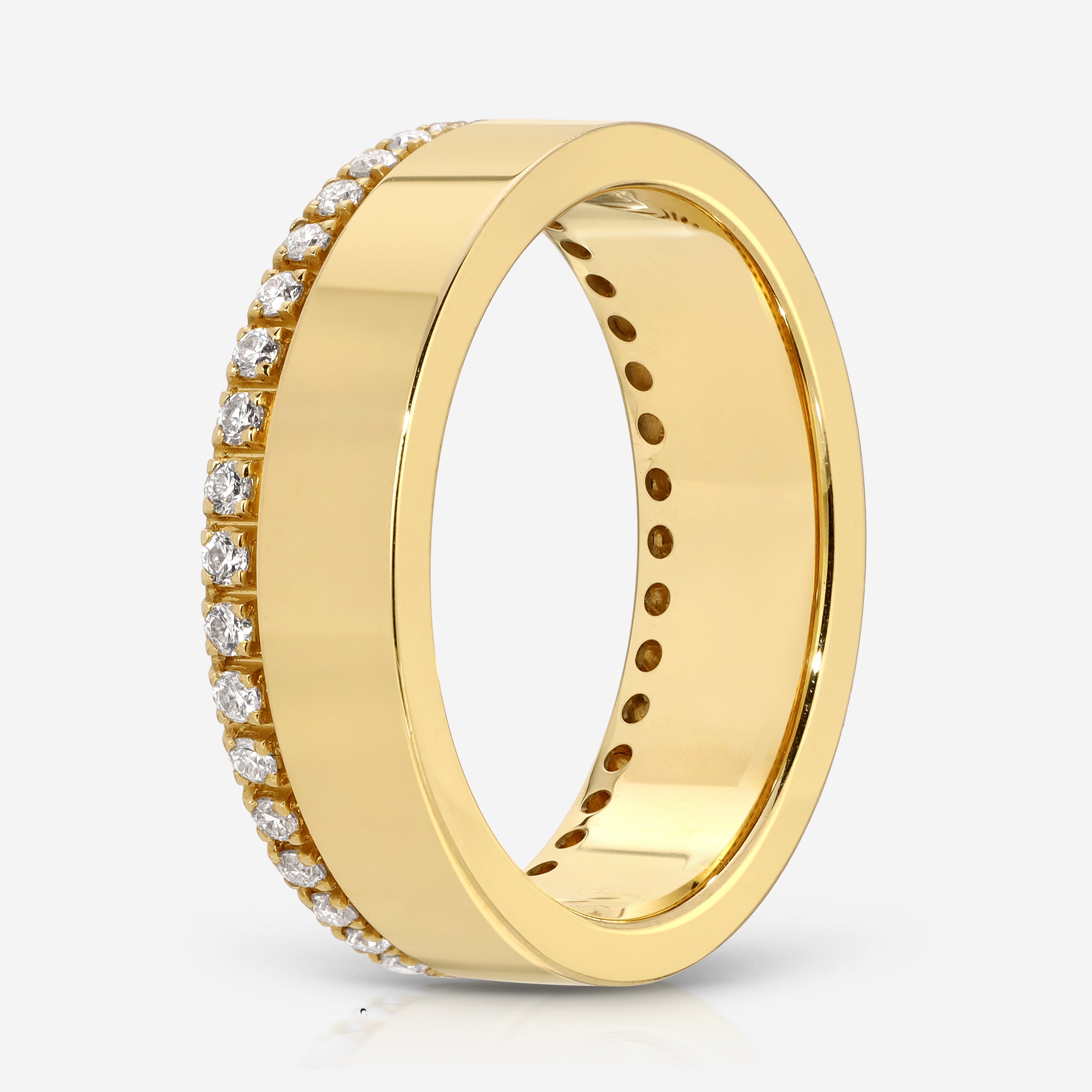 Faith 3/4ct Full Eternity Band w/ Oval Moissanite Stones in Solid 14k Gold - TOVAA