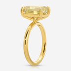 Kate Flush 4.8ct Crushed Ice Cut Moissanite Engagement Ring w/ 18k Yellow Gold Band - TOVAA