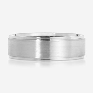 Mike Comfort Fit Step Edge Men's Wedding Band - TOVAA