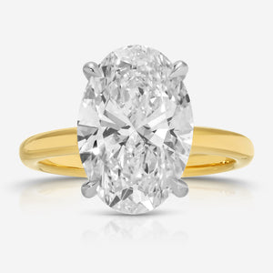 Olivia 5.02ct Oval Lab Diamond Engagement Ring (Size 6.25) - TOVAA