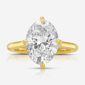 Morgan 4.52ct Oval Moissanite Engagement Ring (Size 5.75) - TOVAA