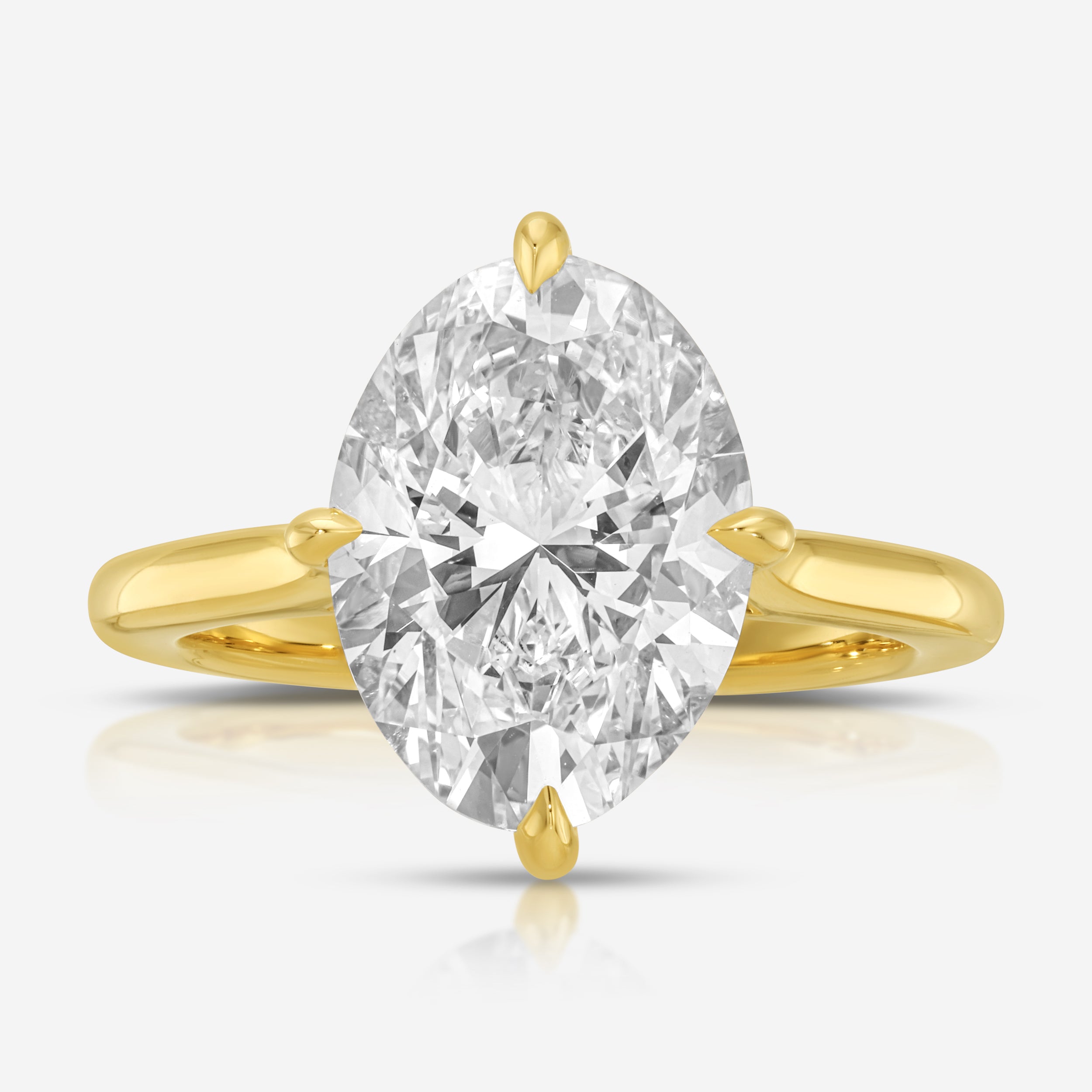 Morgan 4.52ct Oval Moissanite Engagement Ring (Size 5.75) - TOVAA