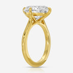 Morgan 4.52ct Oval Lab Diamond Engagement Ring w/ 14k Gold Cathedral Setting (Size 5.75) - TOVAA