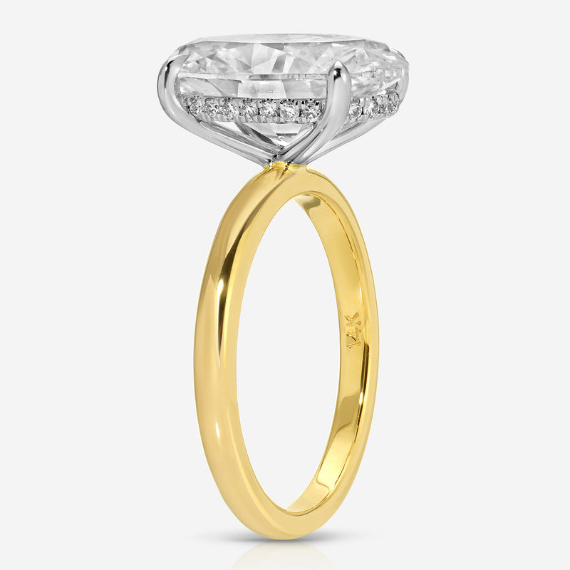 Olivia 5.02ct Oval Lab Diamond Engagement Ring w/ Hidden Halo (Size 6.25) - TOVAA