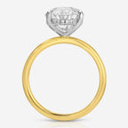 Olivia 5.02 Carat Oval Lab Diamond Engagement Ring w/ Hidden Halo & 14k Yellow Gold Band (Size 6.25) - TOVAA