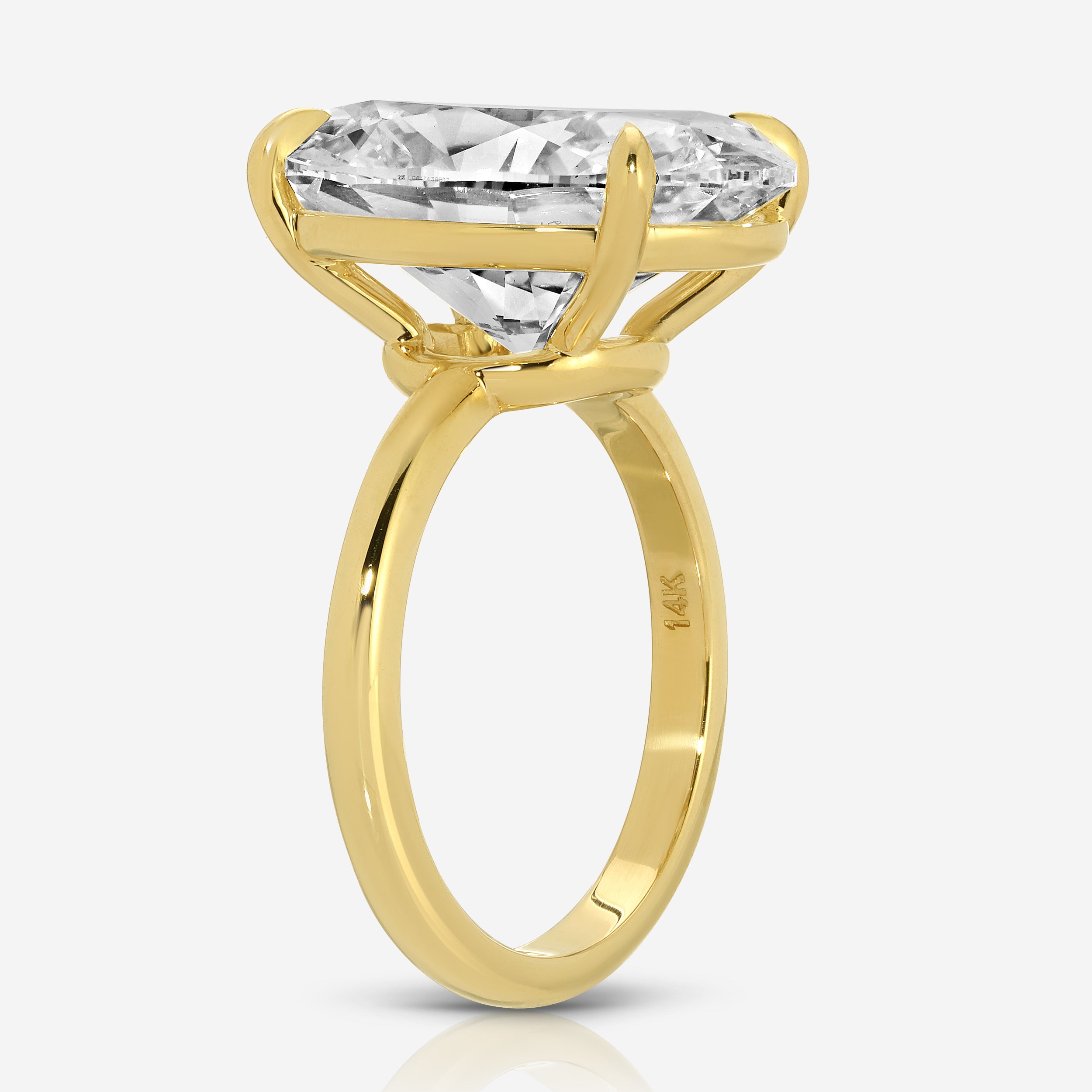 Amanda 8.08 carat Oval Brilliant Cut Lab Diamond Engagement Ring - TOVAA