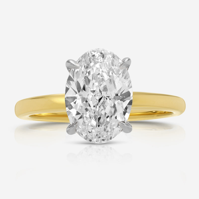 Olivia Flush (3.06ct) Oval Lab Diamond Engagement Ring