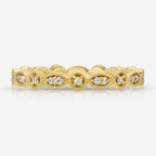 Victoria  Eternity Ring w/ 1.1mm Round Brilliant Colorless Moissanite Stones - TOVAA