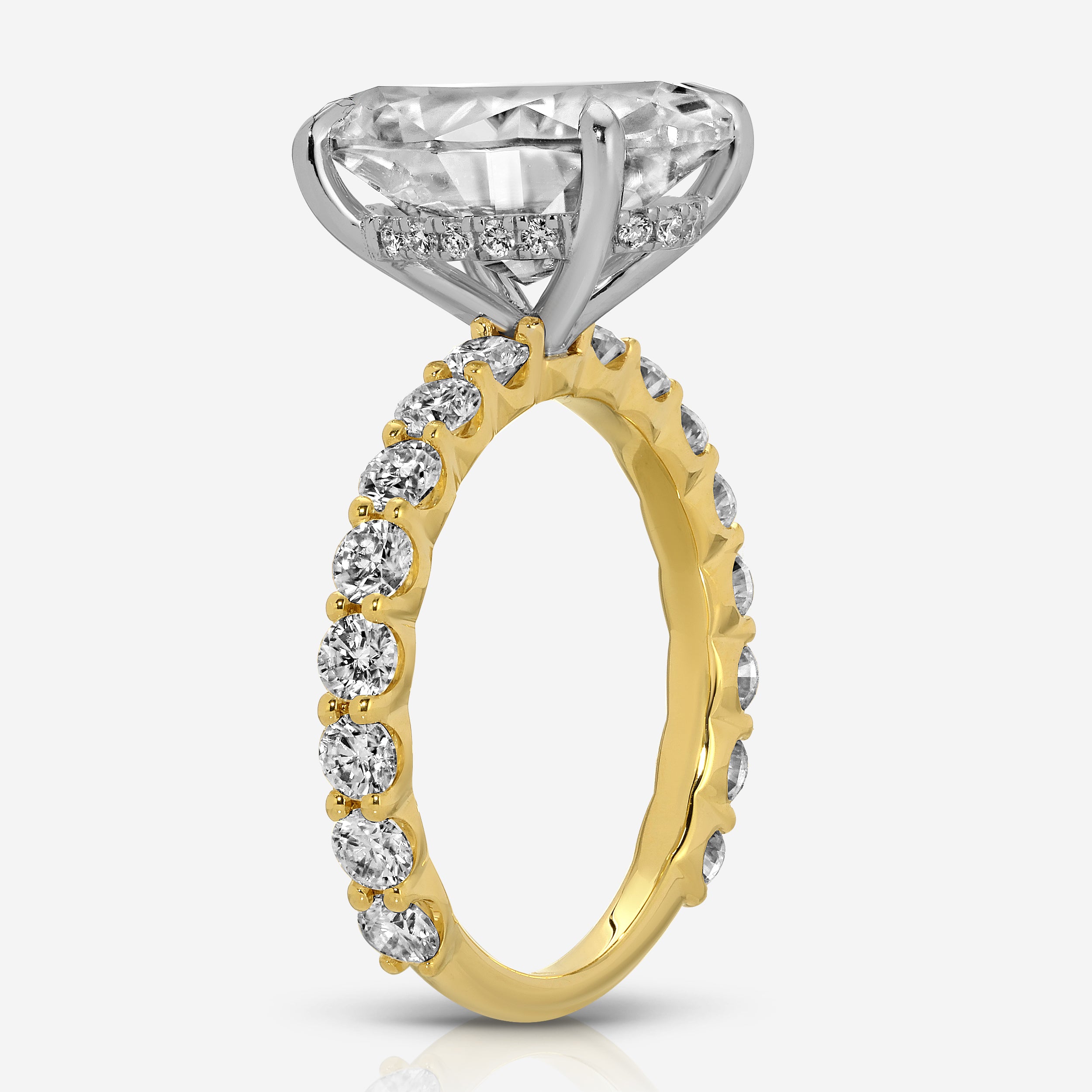 Destiny Oval Moissanite Engagement Ring w/ Hidden Halo - TOVAA