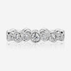 Beau Bezel Set Alternating Eternity Band with 3.0mm & 2.3mm Colorless Moissanite - TOVAA