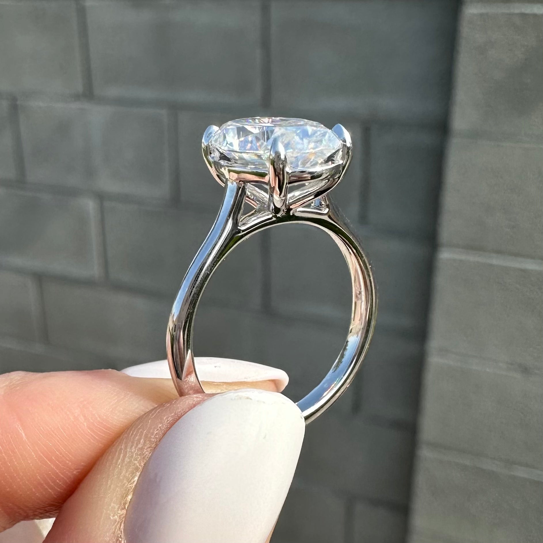 Morgan 5.2ct Oval Moissanite Engagement Ring - TOVAA