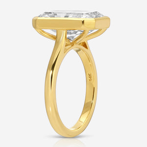 Cher 6.05 carat Brilliant Radiant Cut Lab Diamond Engagement Ring w/ Gold Band (Size 5.5) - TOVAA