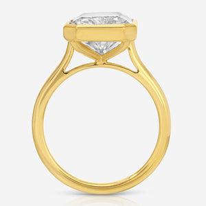 Cher 6.05ct Engagement Ring w/ Radiant Lab Diamond Centerpiece in Yellow Gold (Size 5.5) - TOVAA