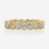 Beau Oval Eternity Band w/ 3.5mm & 2.5mm Oval Moissanite Stones - TOVAA