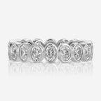 Beau Bezel Moissanite Oval Eternity Ring - TOVAA