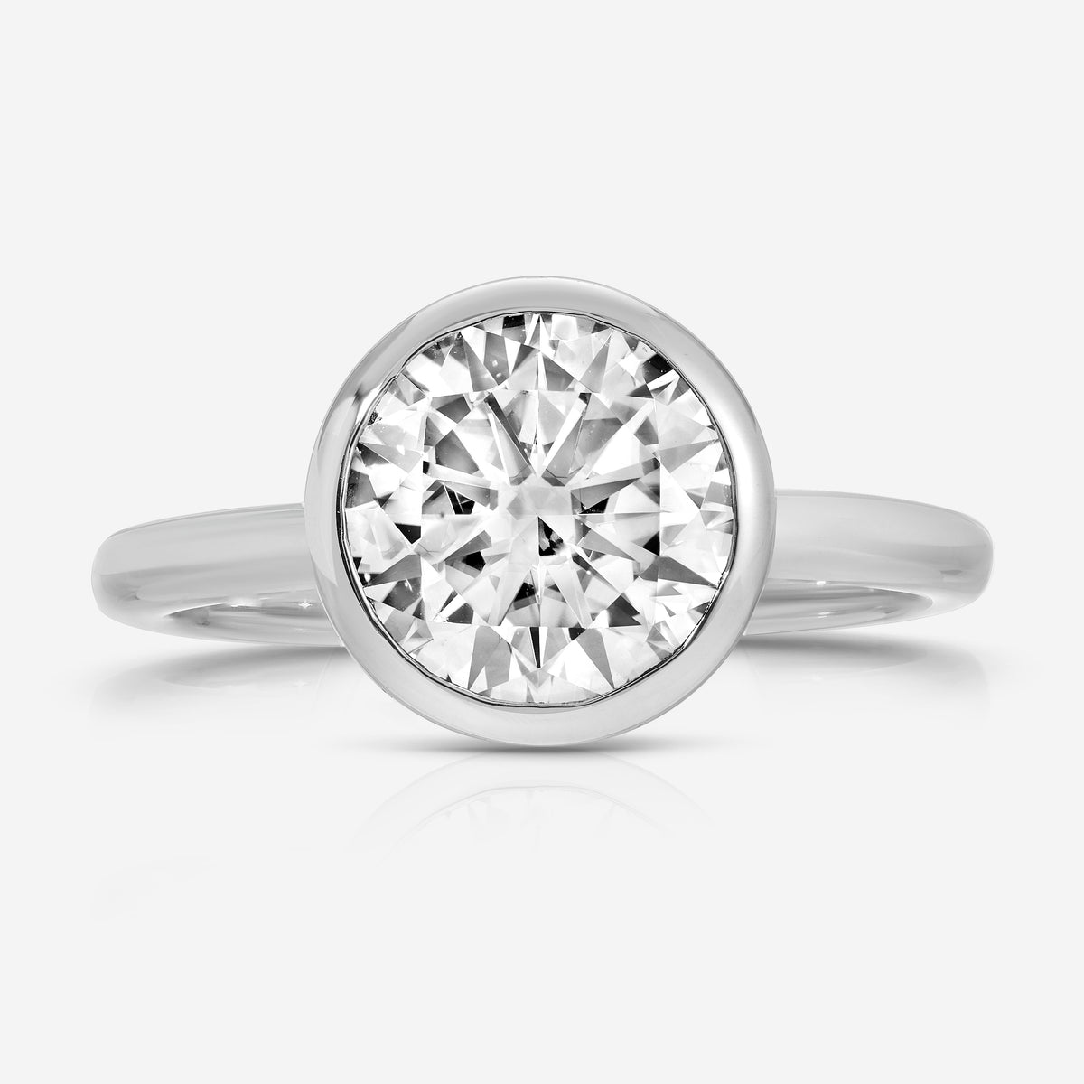 Bella (3ct) Round Moissanite Engagement Ring (Size 7) – TOVAA Certified 3ct. t.w. Diamond Moissanite Engagement Ring NEW B main image 0