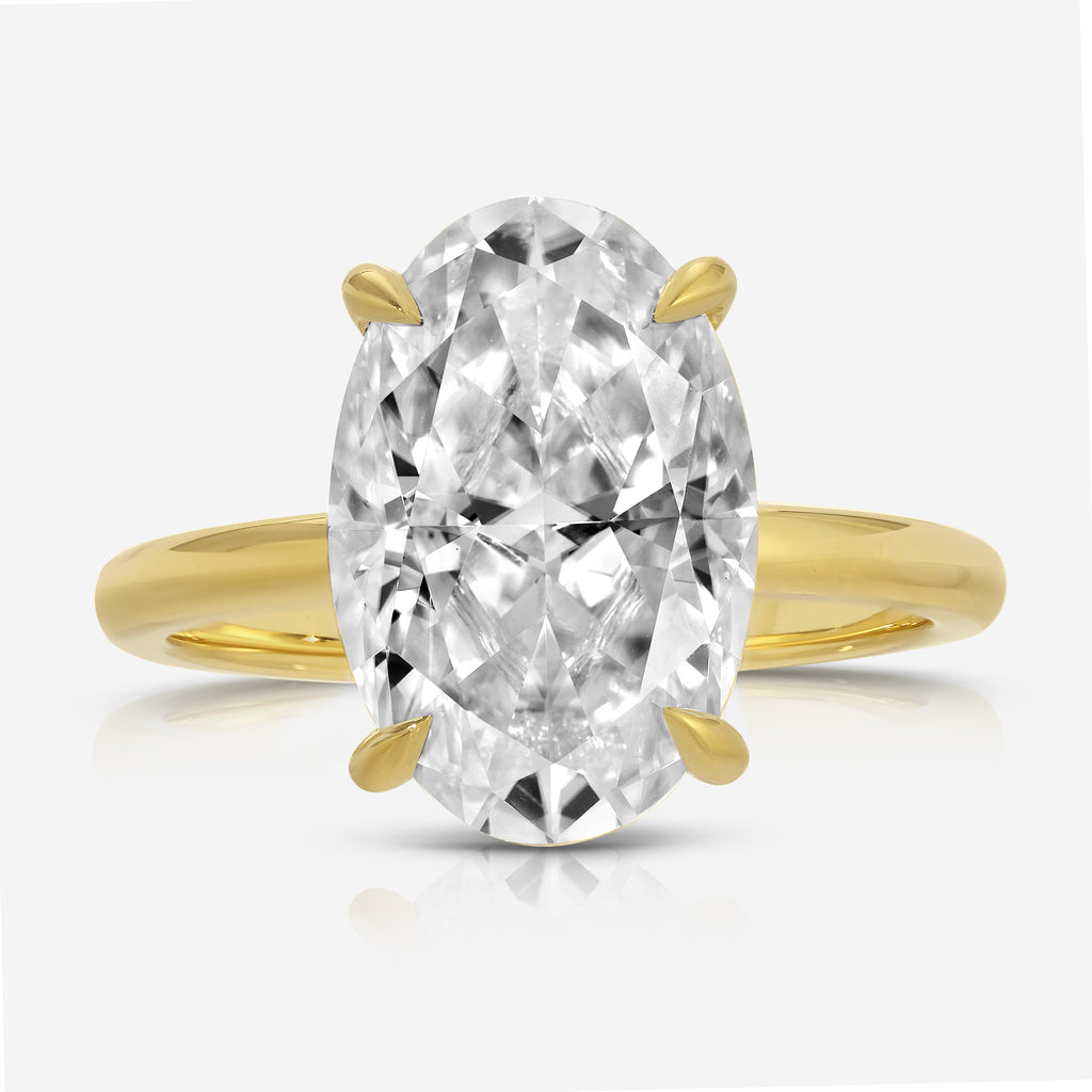 Olivia Flush (7ct) Oval Moissanite Engagement Ring
