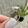 Olivia Flush 6.2ct Oval Moissanite Engagement Ring w/ 14k Yellow Gold Setting - TOVAA