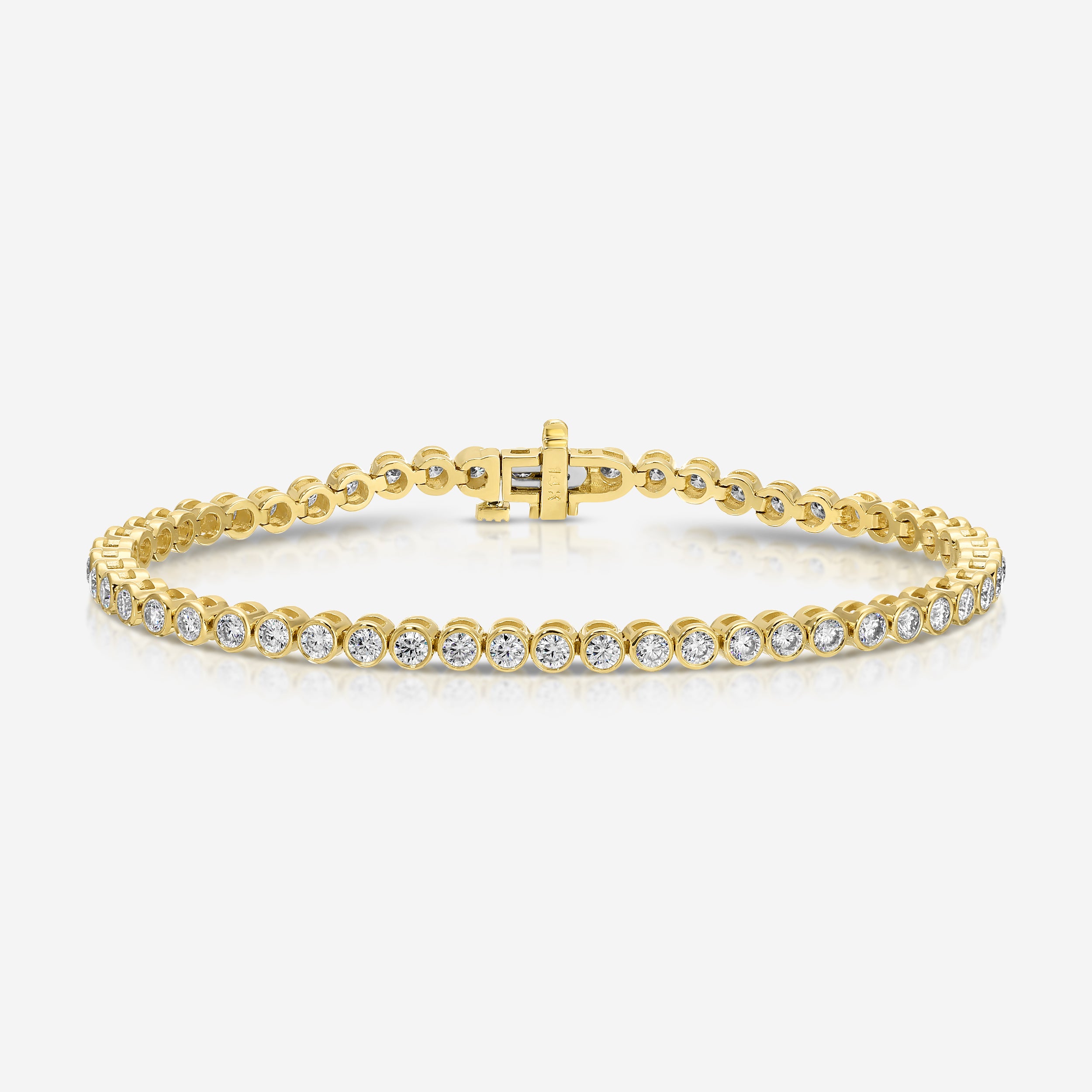 Bezel Set Moissanite Tennis Bracelet - TOVAA